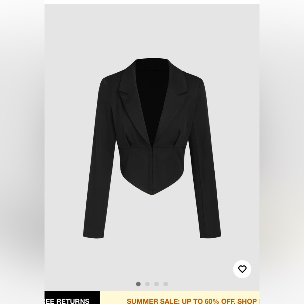Cider, Solid Buckle Detail Blazer, New w/ tags